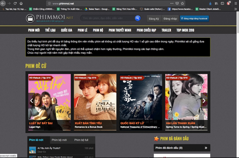 Website phimmoi.net