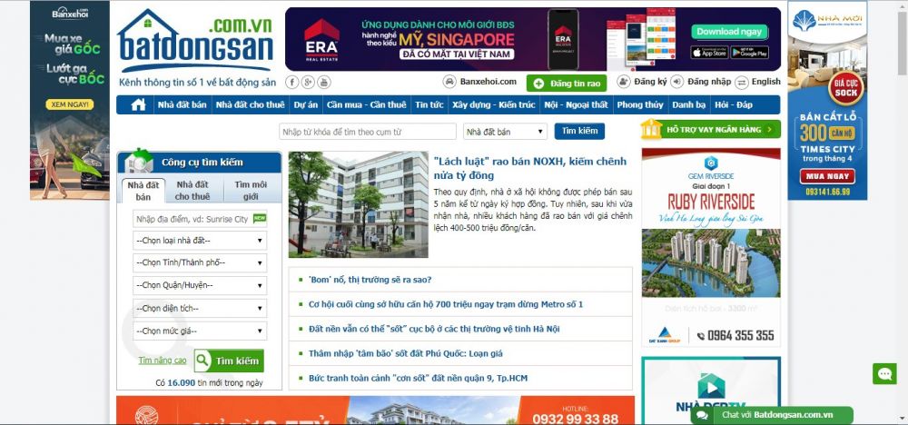 Website Rao Vặt Nhà đất