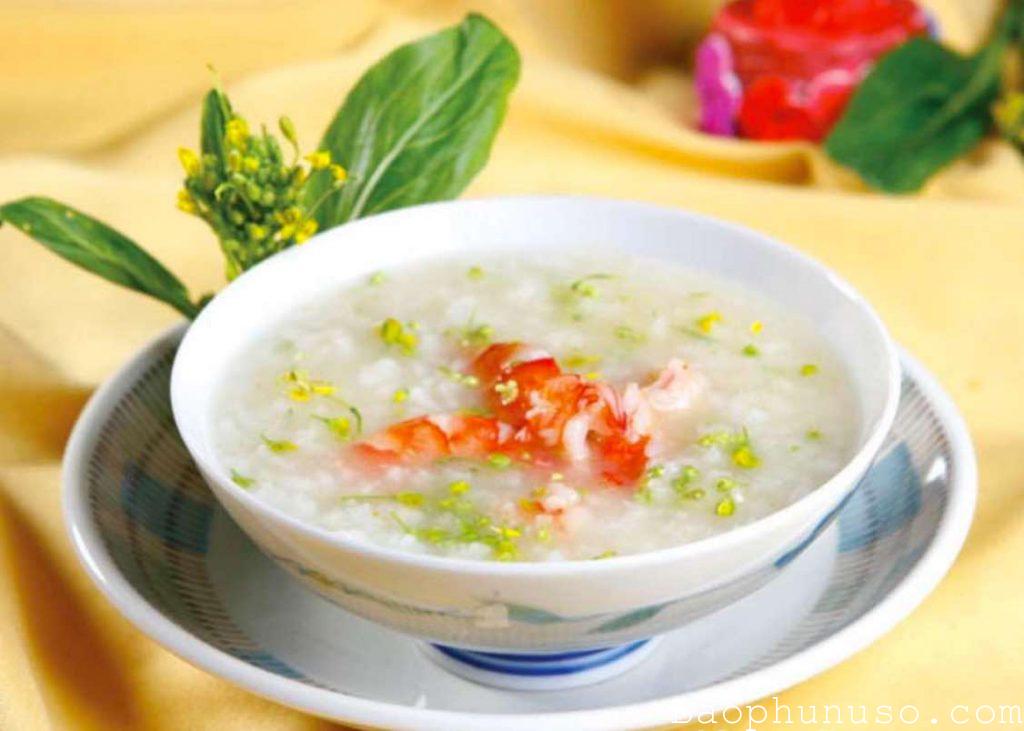 Cháo tôm rau cải giúp bé phát triển, chống táo bón