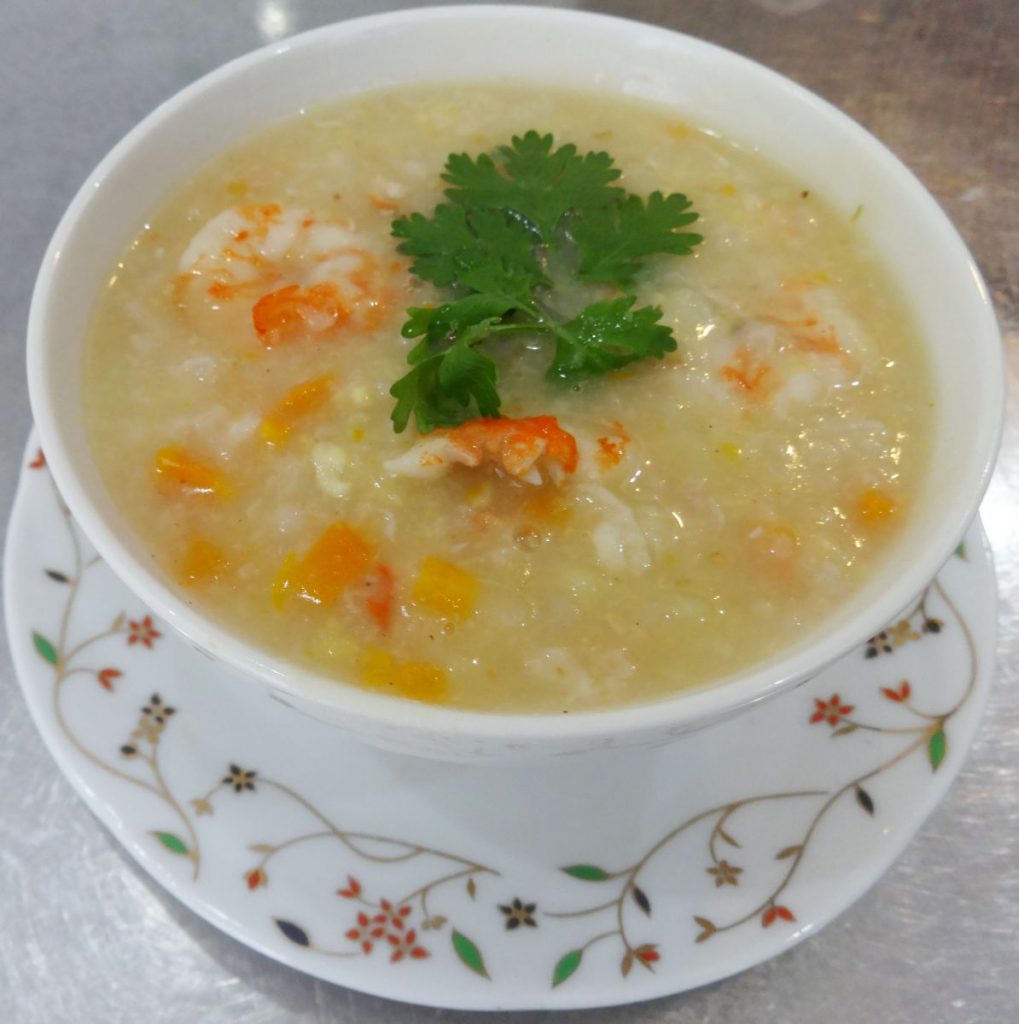 Cháo tôm cà rốt