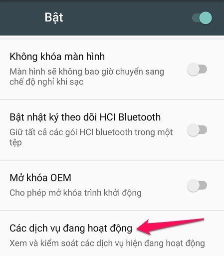 Tìm các dịch vụ đang hoạt động 
