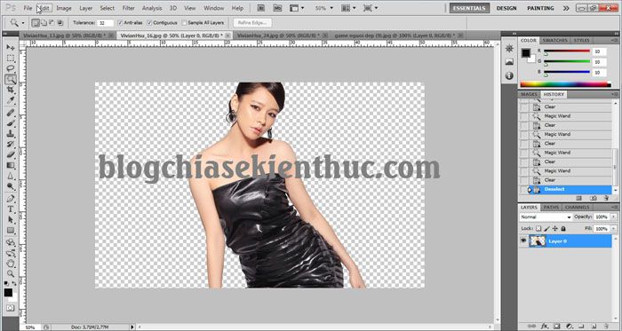 Hướng dẫn xóa phông nền bằng Photoshop CS6 (6)