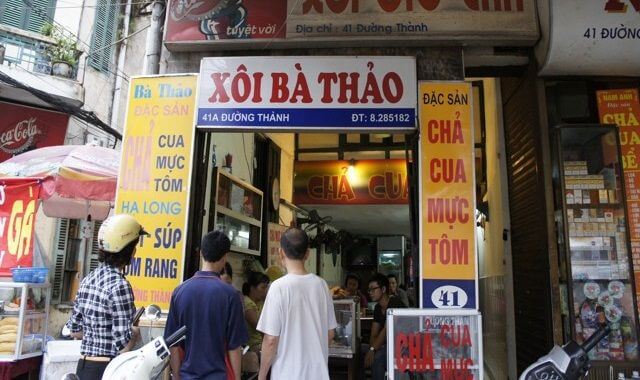 Xôi chả cua bà Thảo