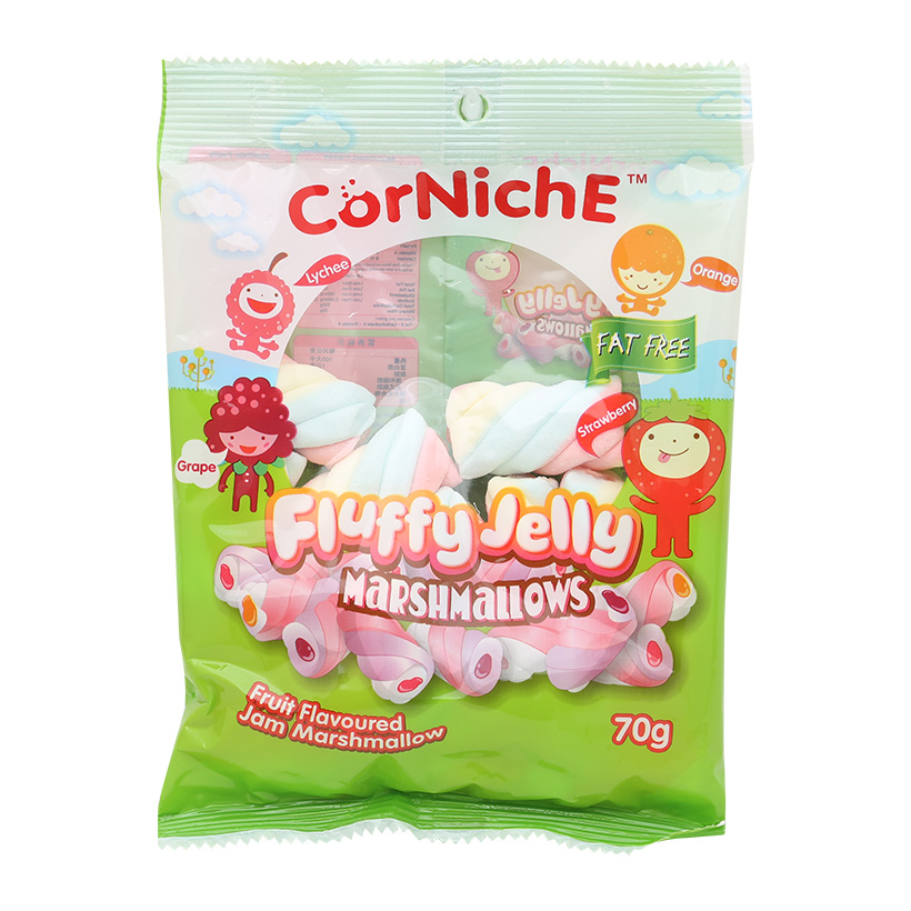 Kẹo dẻo Marshmallows Fluffy Jelly CorNichE gói 70g
