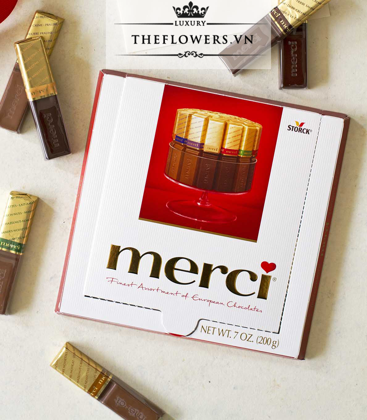 Loại kẹo ngon ngày tết sô cô la Merci đầy màu sắc 