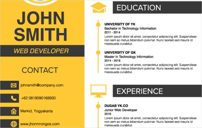 Mẫu thiết kế CV độc đáo