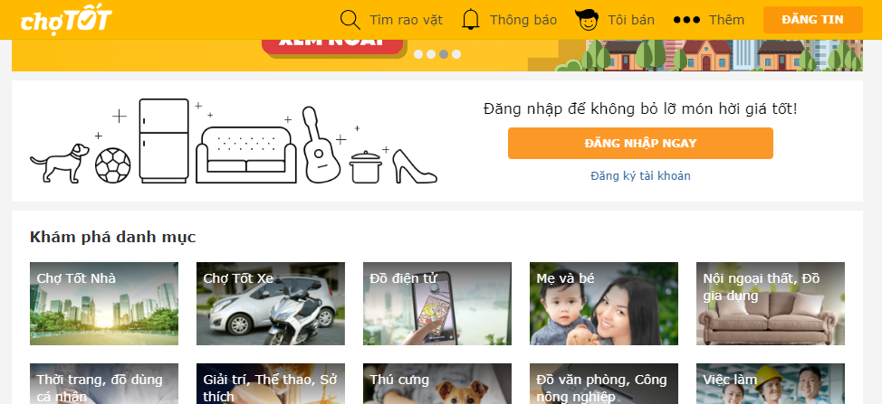 chợ tốt - top 10 website rao vặt