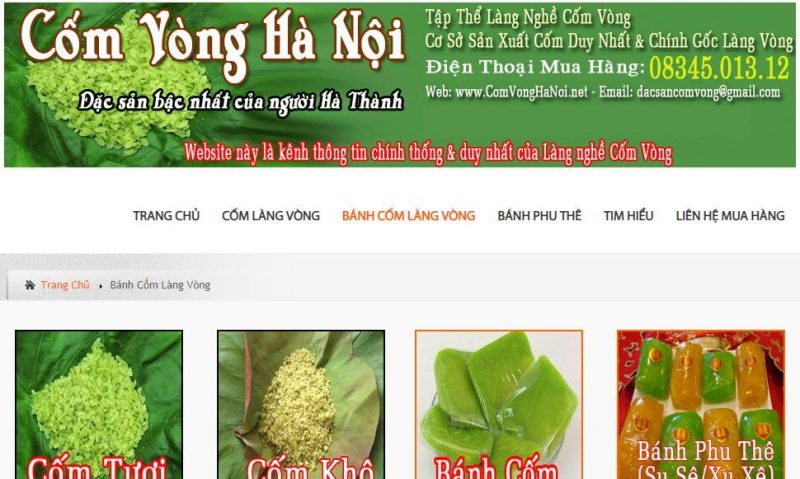Cửa Hàng Bánh Cốm Ở Hà Nội