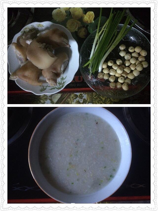 Cháo móng giò - hạt sen món cháo ăn dặm đặc biệt thơm ngon cho bé 6-12 tháng tuổi