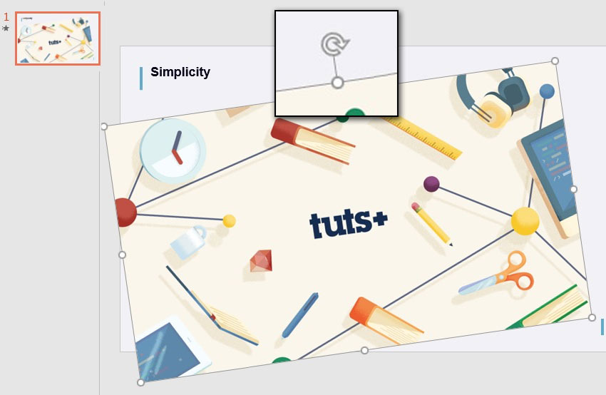Quickly tilt images in PowerPoint
