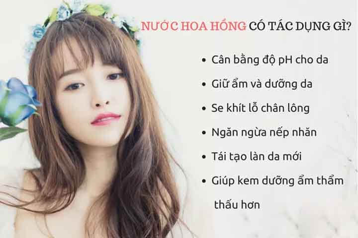 Tác dụng của nước hoa hồng