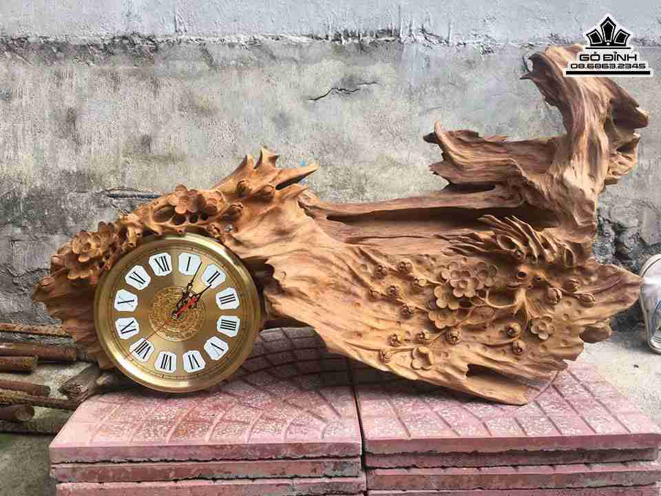 Đồng hồ gỗ treo tường