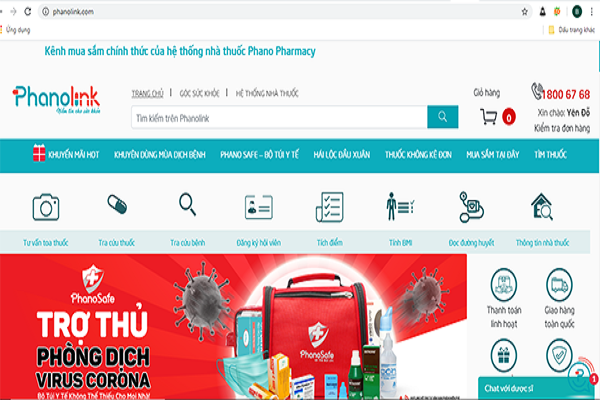 Phanolink - Nhà thuốc online uy tín ở TP. Hồ Chí Minh