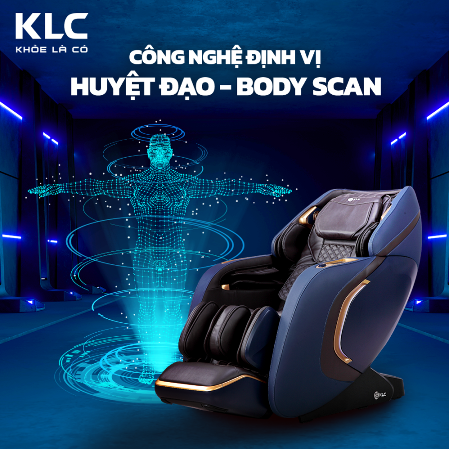 Công nghệ Body Scan tích hợp trên ghế massage giúp dò tìm huyệt đạo chính xác