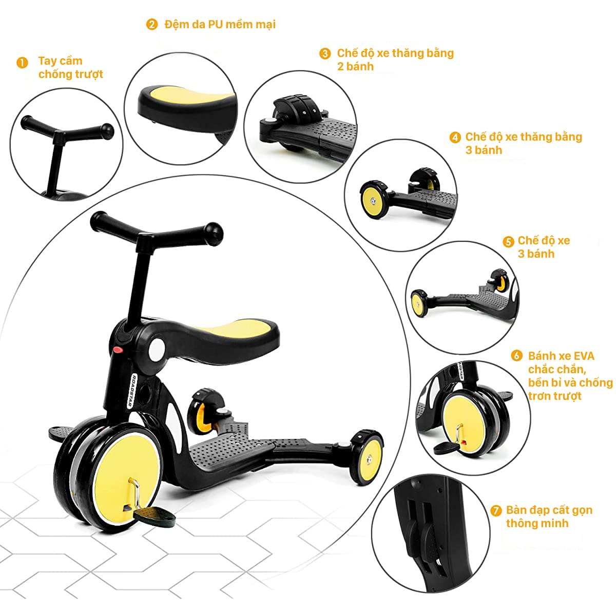 Xe scooter đa năng 5 trong 1 ROADSTAR