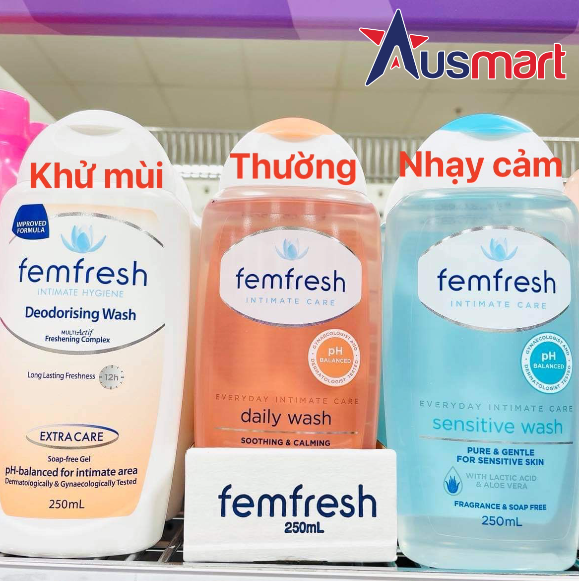dung dịch vệ sinh phụ nữ femfresh của Úc 1