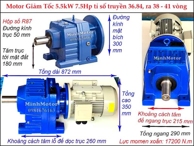 Động cơ giảm tốc Đức tải nặng R loại 1 cấp