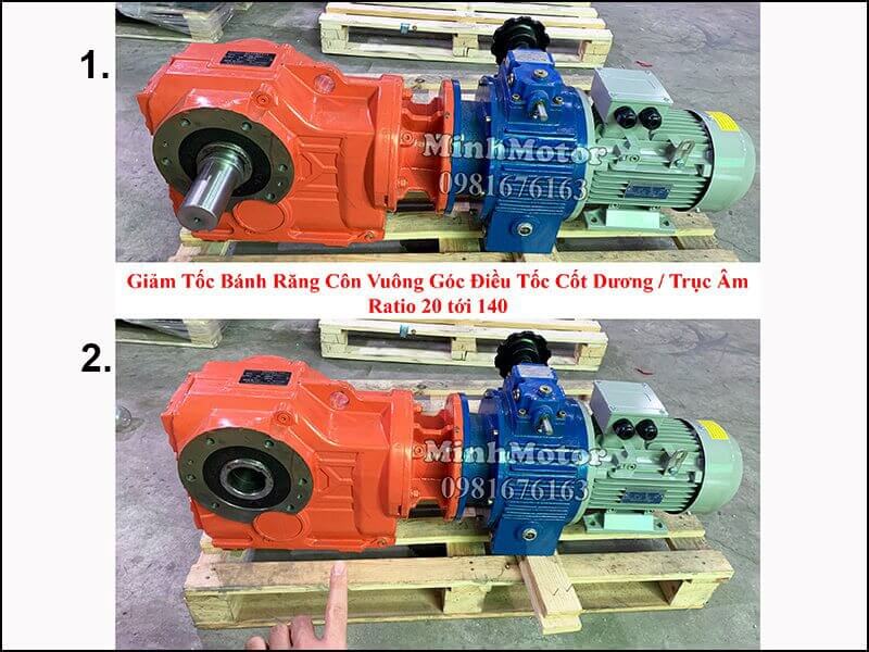 Motor giảm tốc trục vuông góc K