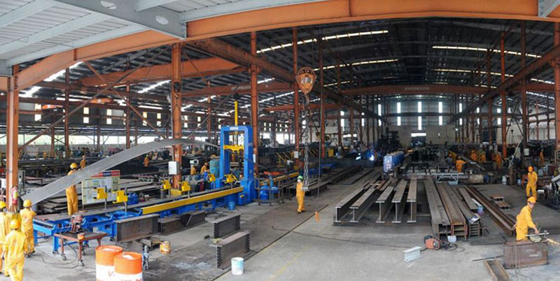 Khung vực xưởng sản xuất của Công ty Xây dựng Việt Mỹ