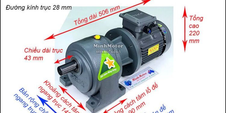 0 75 Kw Truc 28 Giam Toc Teco Chan De