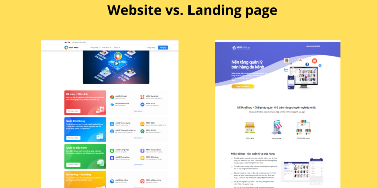 landing page khác gì website
